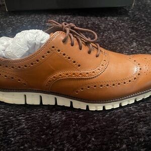 Cole Haan Tan Brogue Oxfords